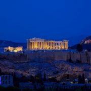 Night view of Acropolis,
