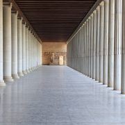 Column arcade of museum