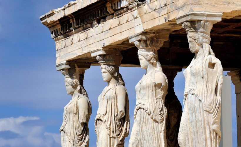 Caryatides at Acropolis, Athens, Greece