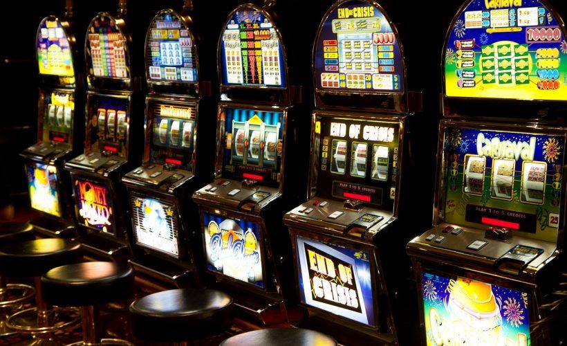 Slot machine in casino